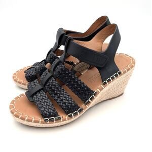 Gentle Souls Caplin Slingback Espadrille Sandals Womens Black Size US5.5M EU35.5